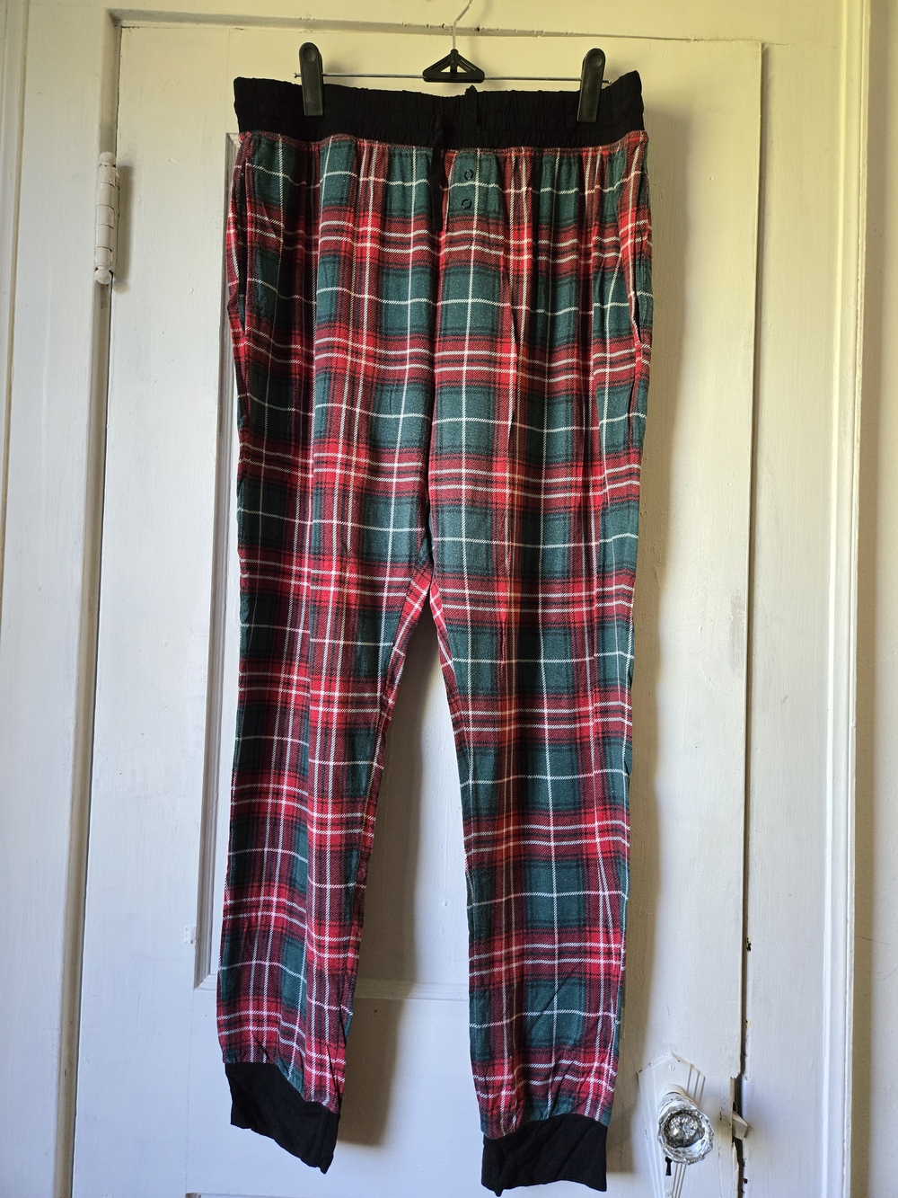 Little Sleepies Red & Green Plaid Jogger Women's Large